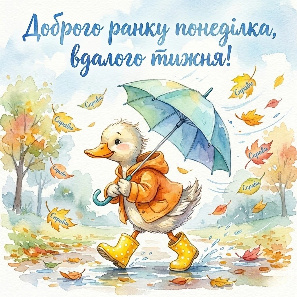 Доброго ранку понеділка та вдалого тижня: душевні побажання та красиві листівки