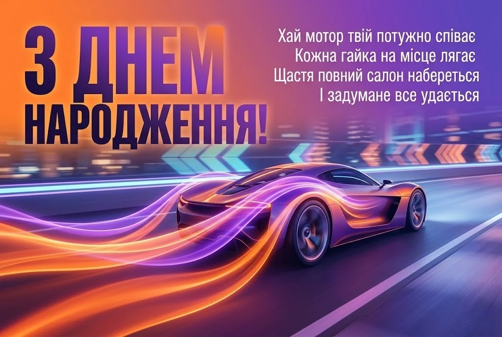 Оригінальні привітання з днем народження для автослюсаря