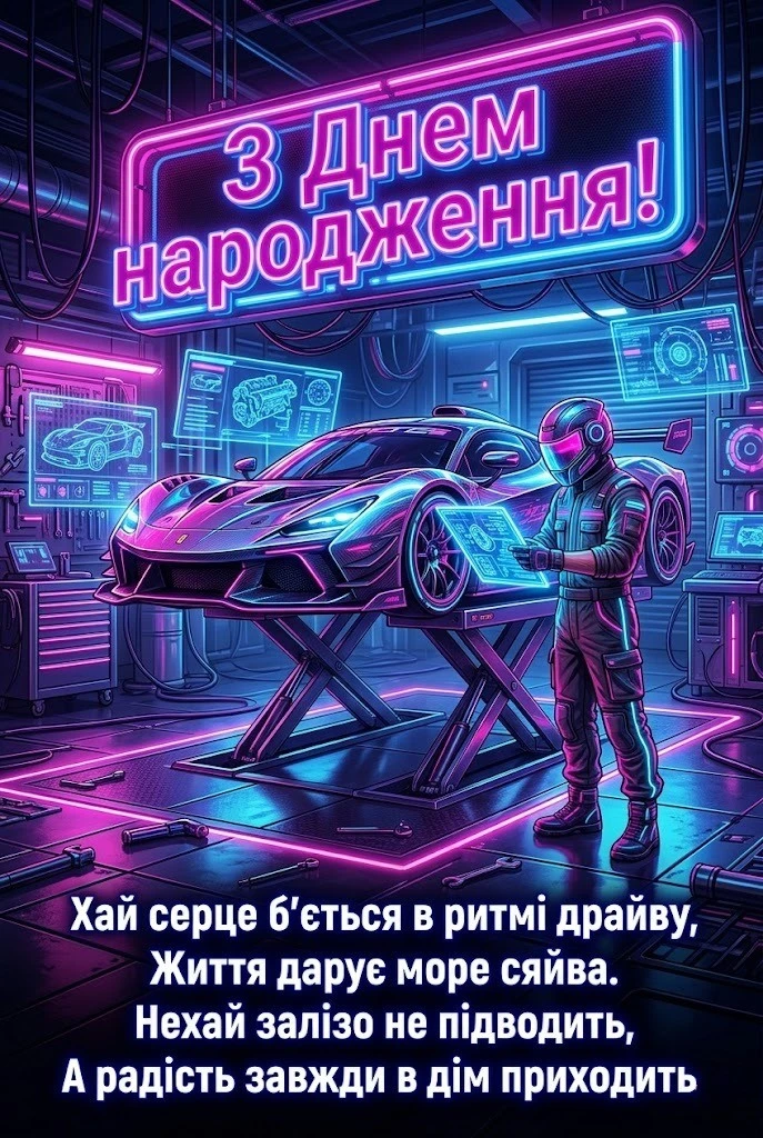 Оригінальні побажання автомеханіку до дня народження