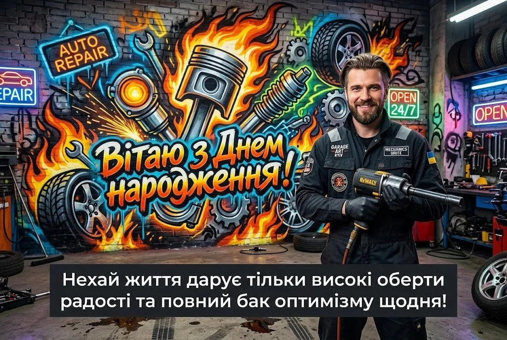 Оригінальні побажання автомеханіку до дня народження