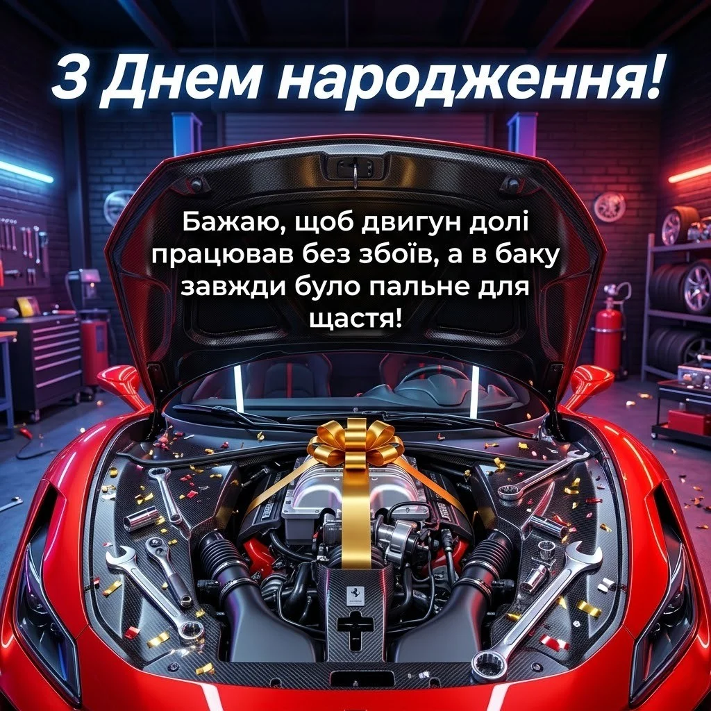 Оригінальні побажання автомеханіку до дня народження