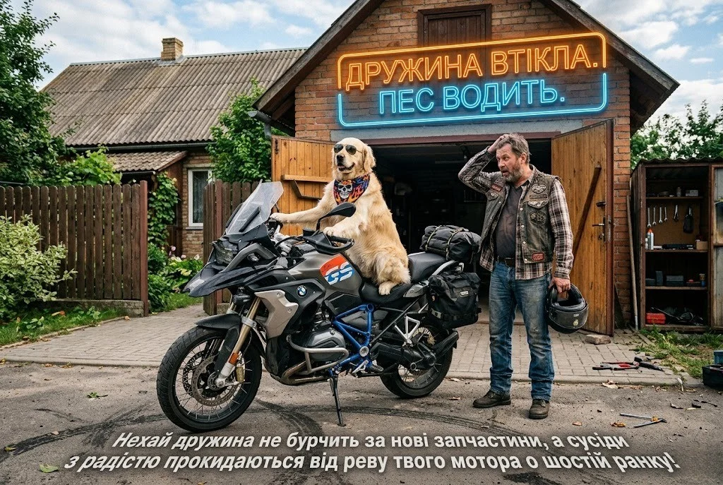Привітання з днем народження байкера для справжніх фанатів швидкості