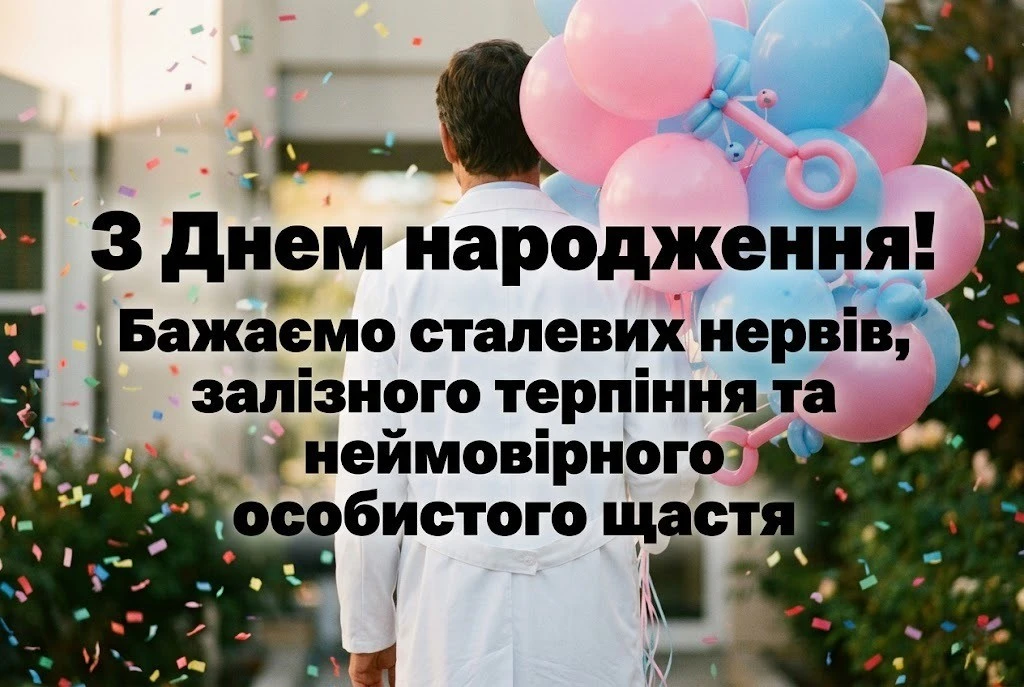 Привітання з днем народження для гінеколога від пацієнтів та колег