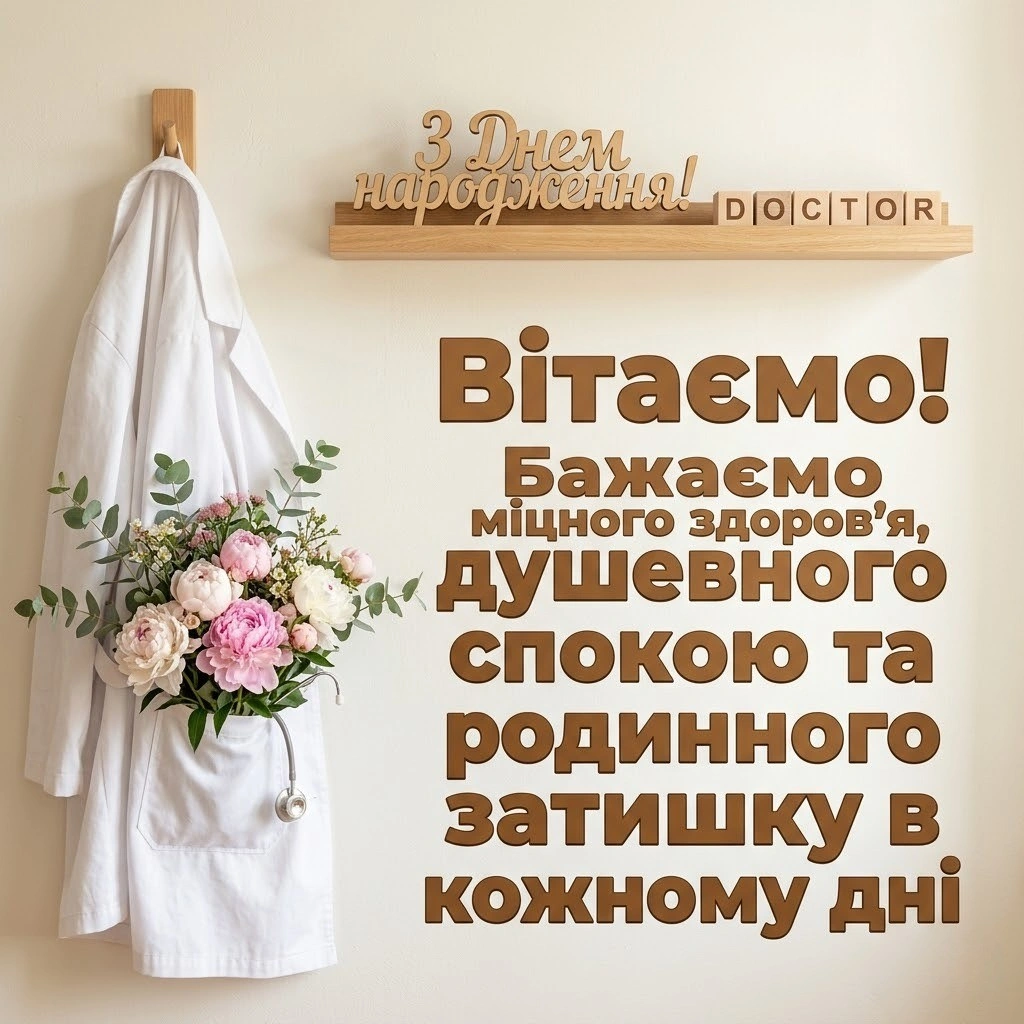 Привітання з днем народження для гінеколога від пацієнтів та колег