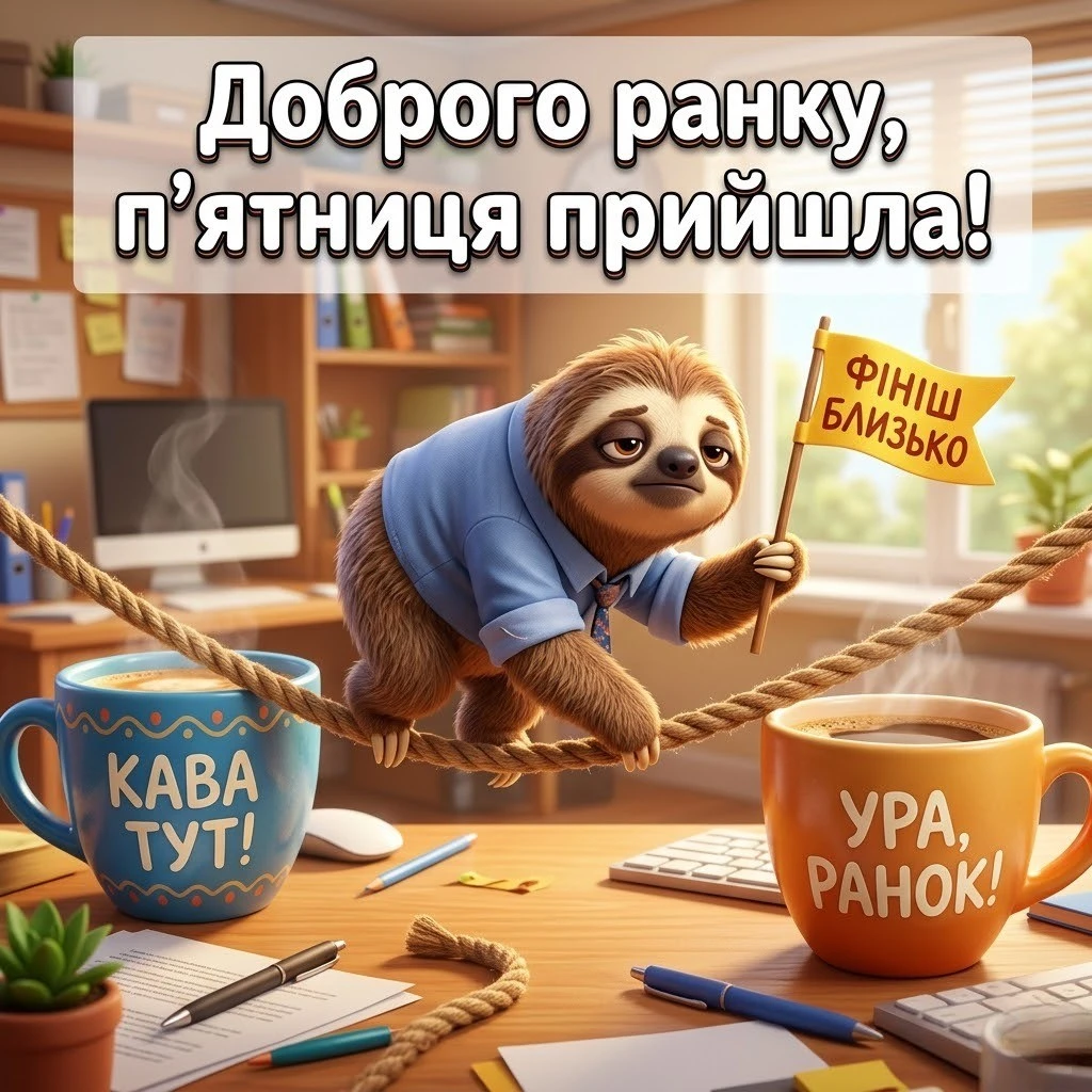 Доброго ранку, п’ятниця: картинки та найтепліші побажання для легкого завершення тижня