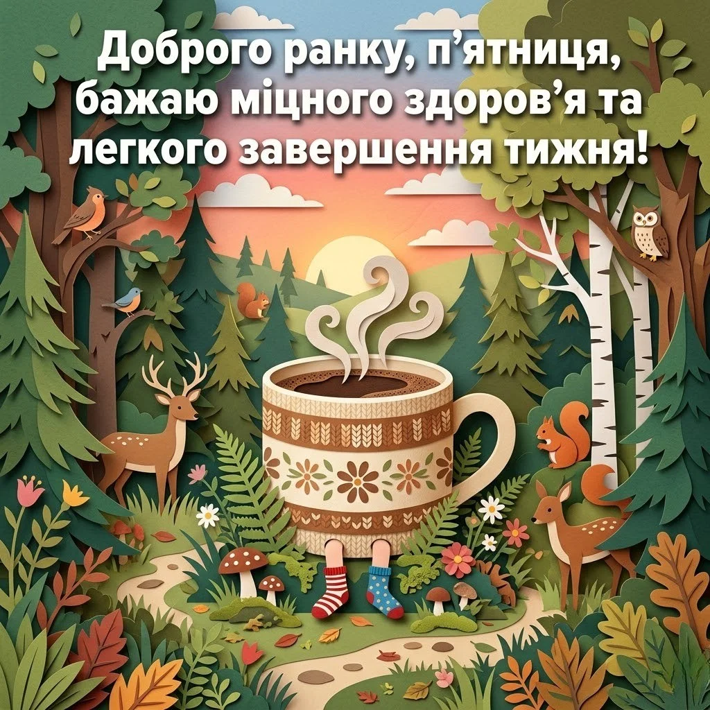Доброго ранку, п’ятниця: картинки та найтепліші побажання для легкого завершення тижня