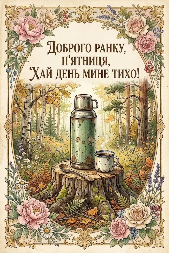 Доброго ранку, п’ятниця: картинки та найтепліші побажання для легкого завершення тижня