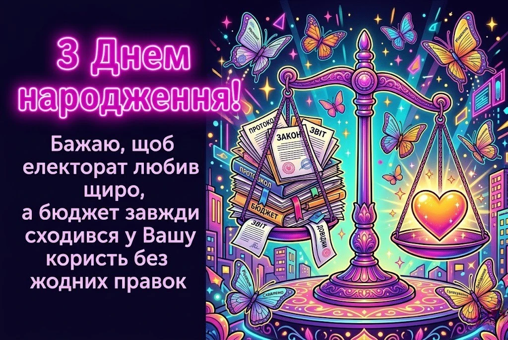З днем народження депутата: побажання для зміцнення авторитету та волі