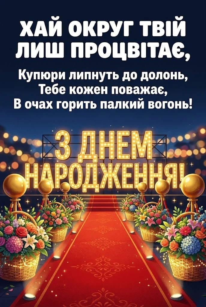 З днем народження депутата: побажання для зміцнення авторитету та волі