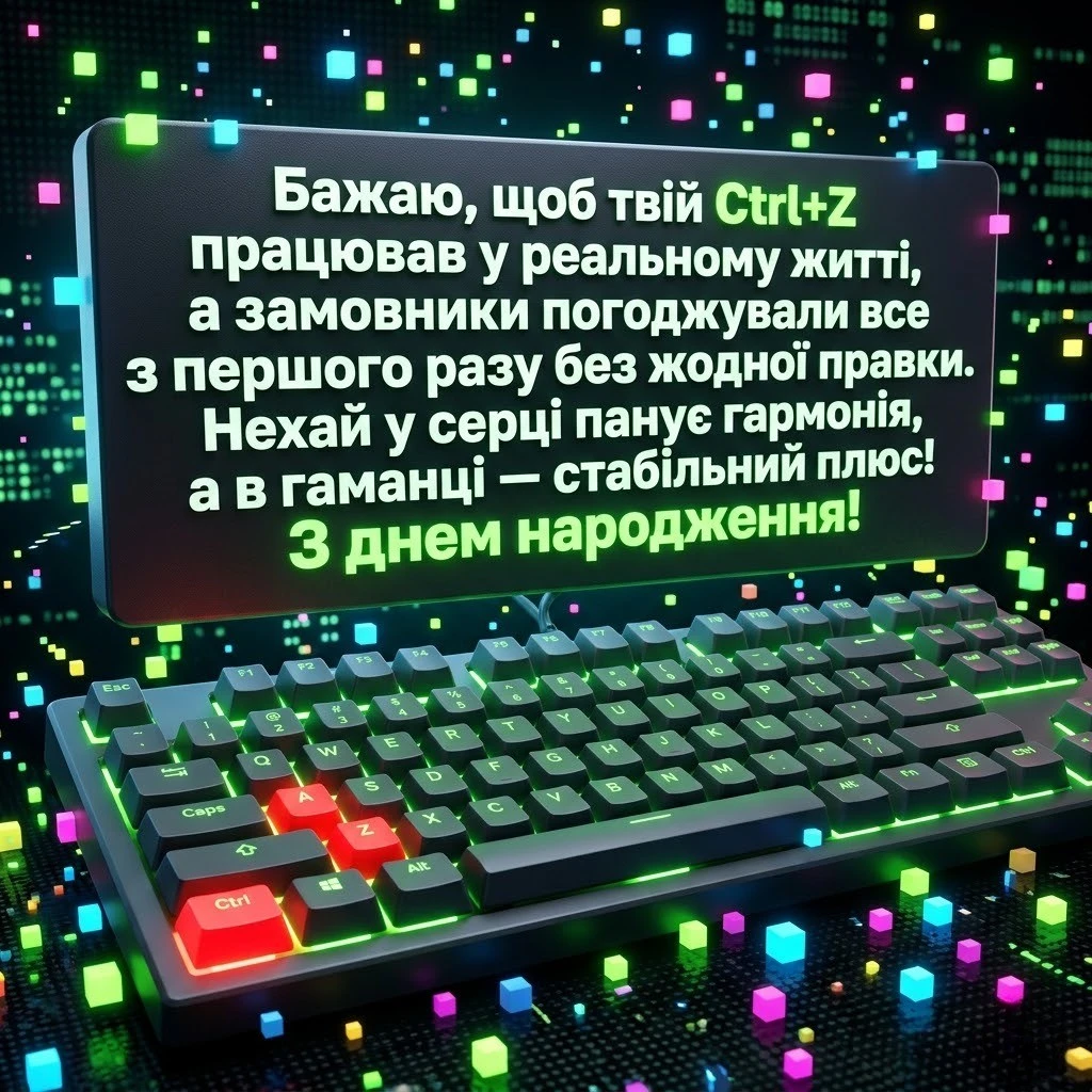 Творчі та яскраві вітання з днем народження для дизайнера