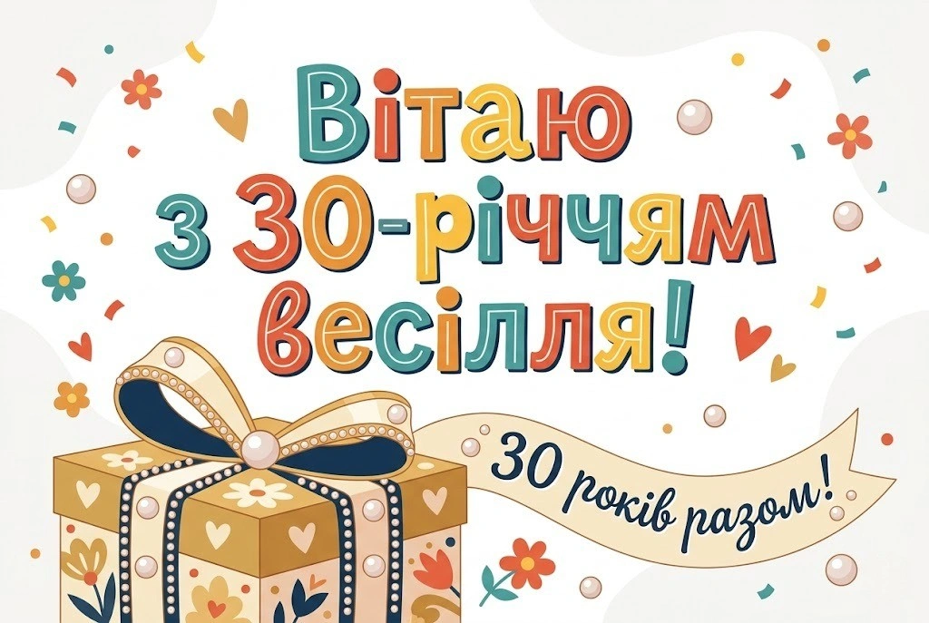 Перлове весілля: красиві поздоровлення на 30 років спільного життя