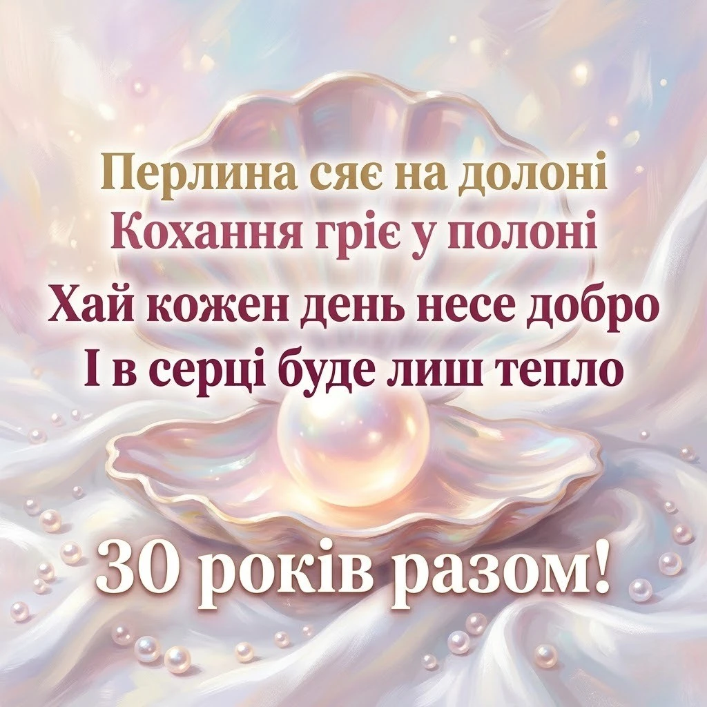 Перлове весілля: красиві поздоровлення на 30 років спільного життя