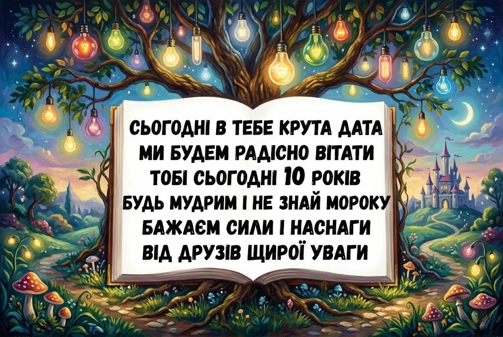 10 років племіннику: найтепліші слова від тітки та дядька у день народження