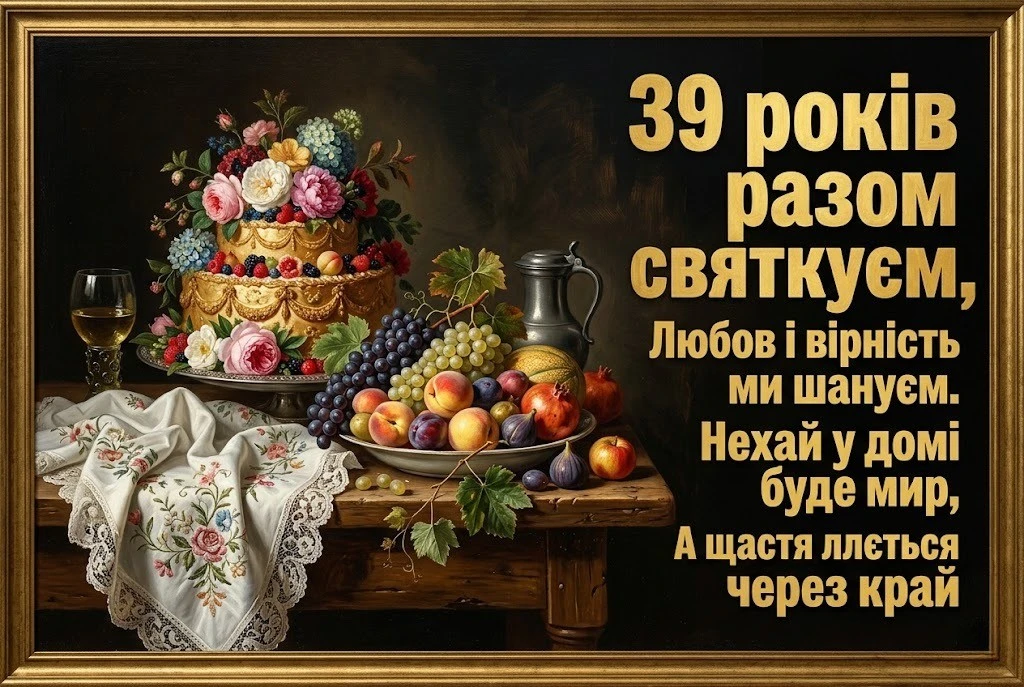 39 років разом: найкращі привітання з креповим весіллям