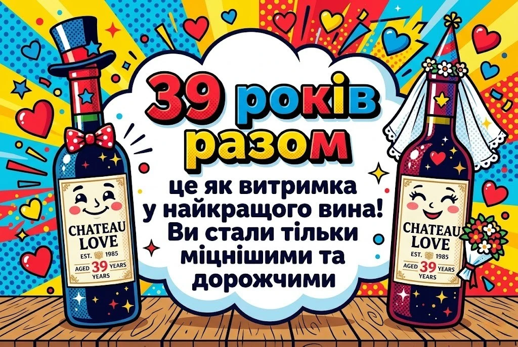 39 років разом: найкращі привітання з креповим весіллям