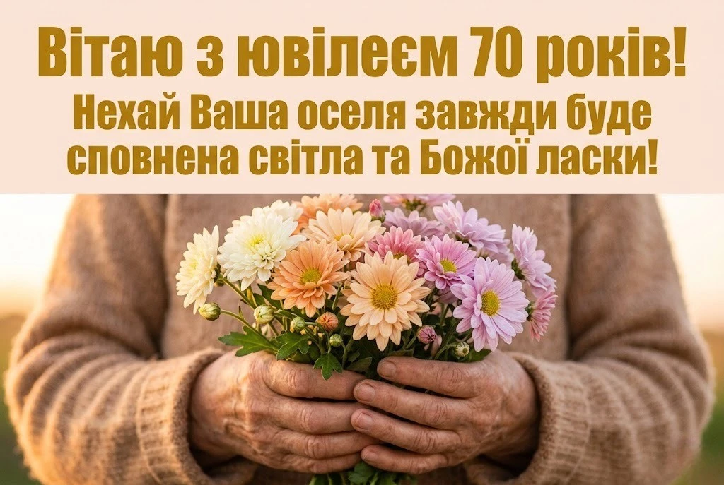Як красиво привітати жінку з 70-річчям: добірка душевних слів
