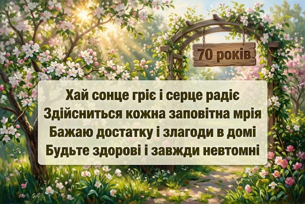 Як красиво привітати жінку з 70-річчям: добірка душевних слів