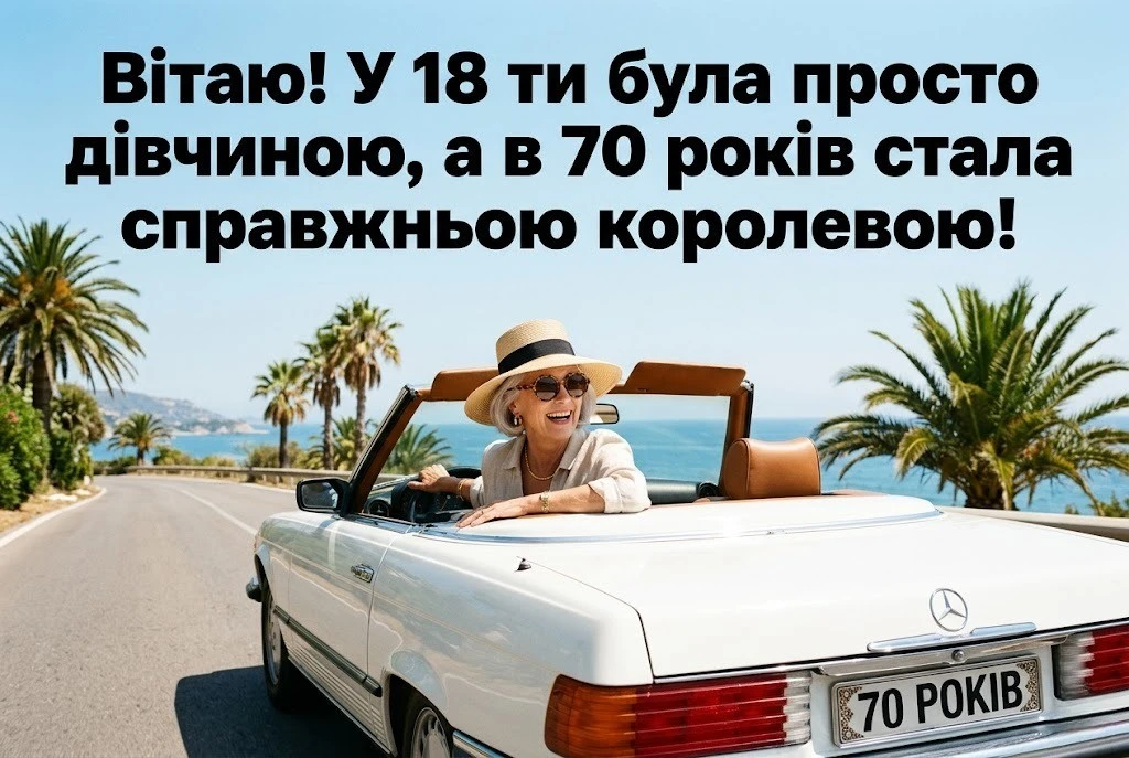Як красиво привітати жінку з 70-річчям: добірка душевних слів
