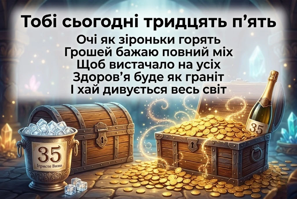 35 років — час розквіту: гарні поздоровлення з ювілеєм