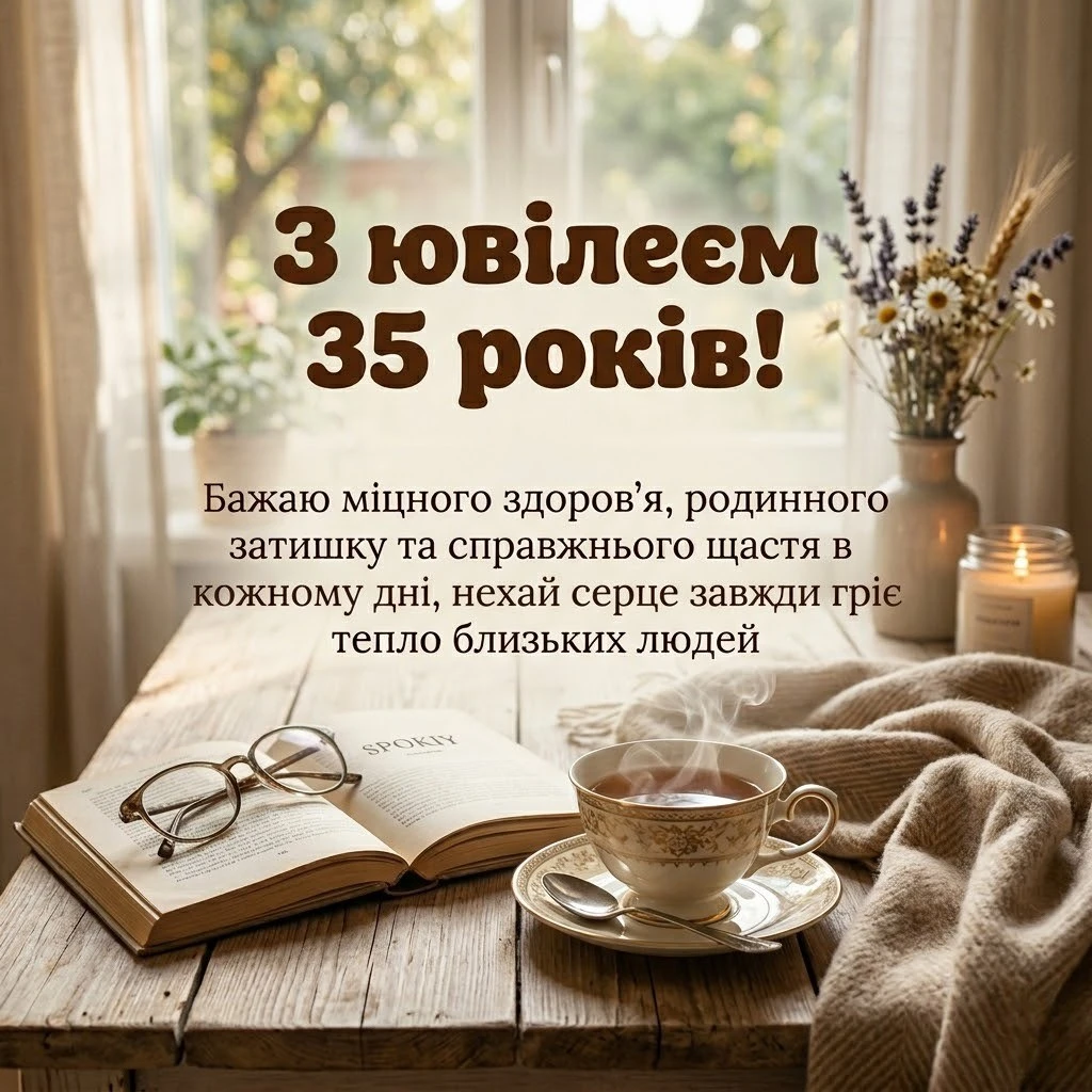 35 років — час розквіту: гарні поздоровлення з ювілеєм