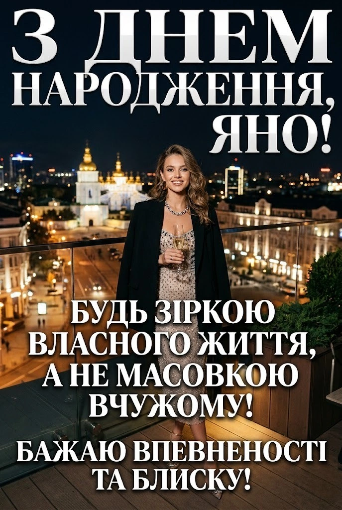 Драйвові та прикольні поздоровлення для Яни у віршах і прозі