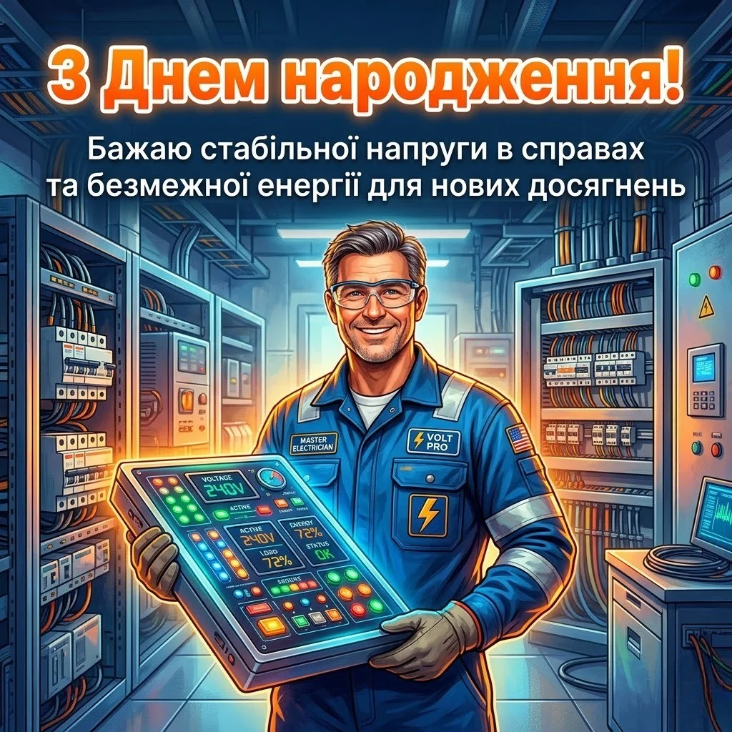 Універсальні привітання з днем народження для електрика на будь-який смак