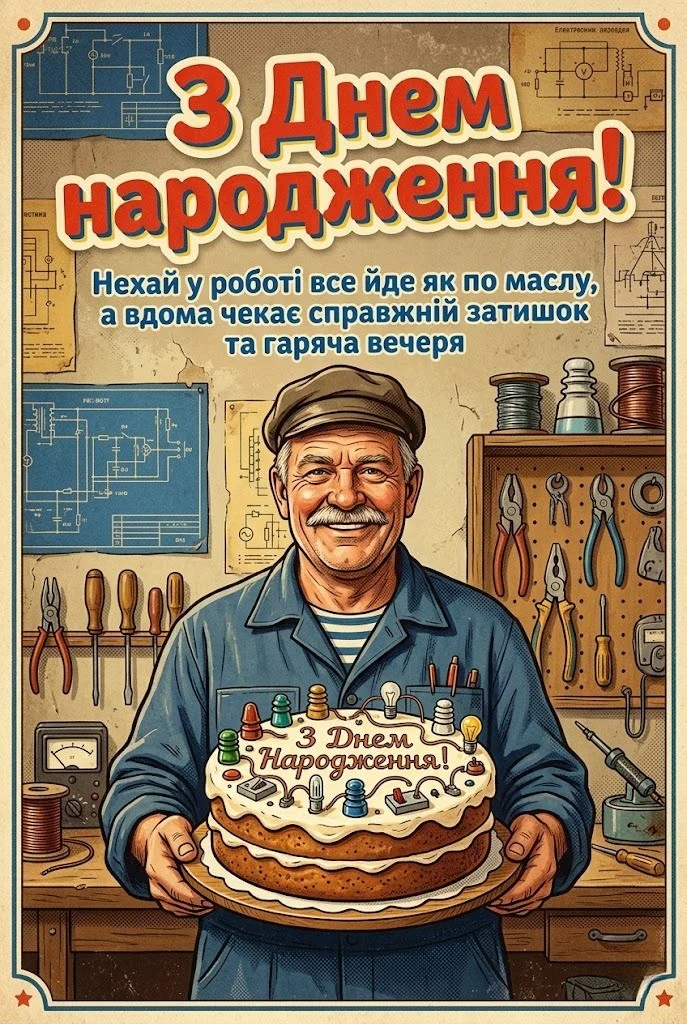 Універсальні привітання з днем народження для електрика на будь-який смак