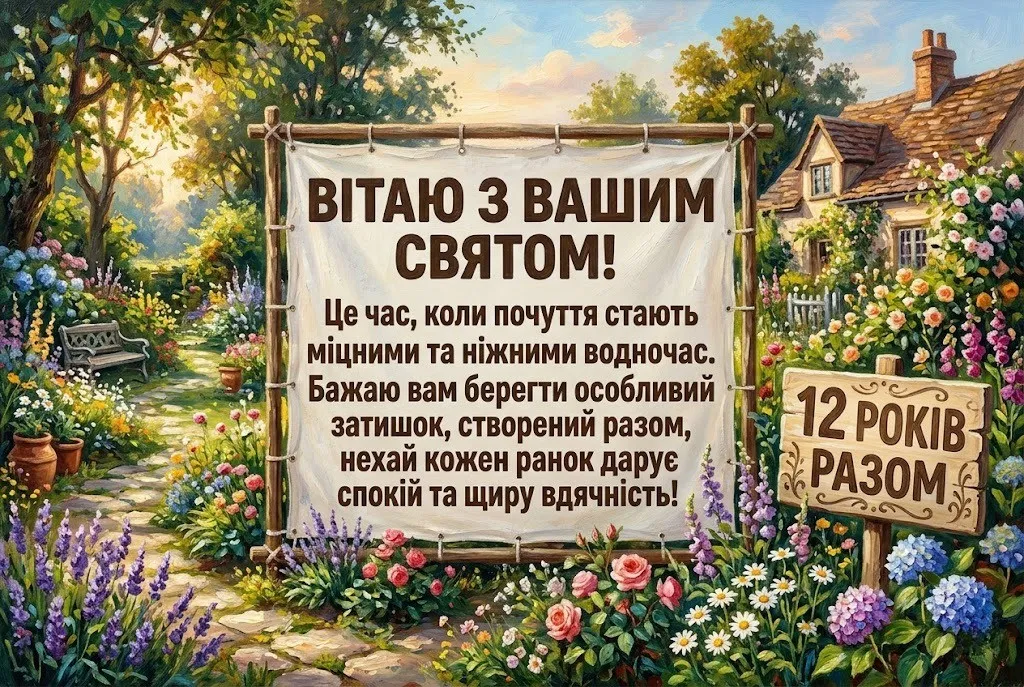 Нікелеве та шовкове весілля: Як красиво привітати з 12-ю річницею