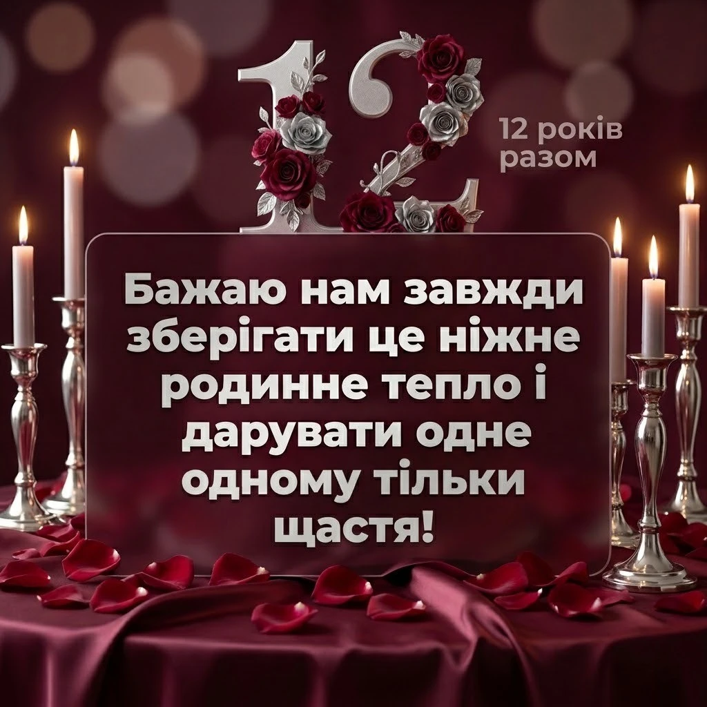 Нікелеве та шовкове весілля: Як красиво привітати з 12-ю річницею