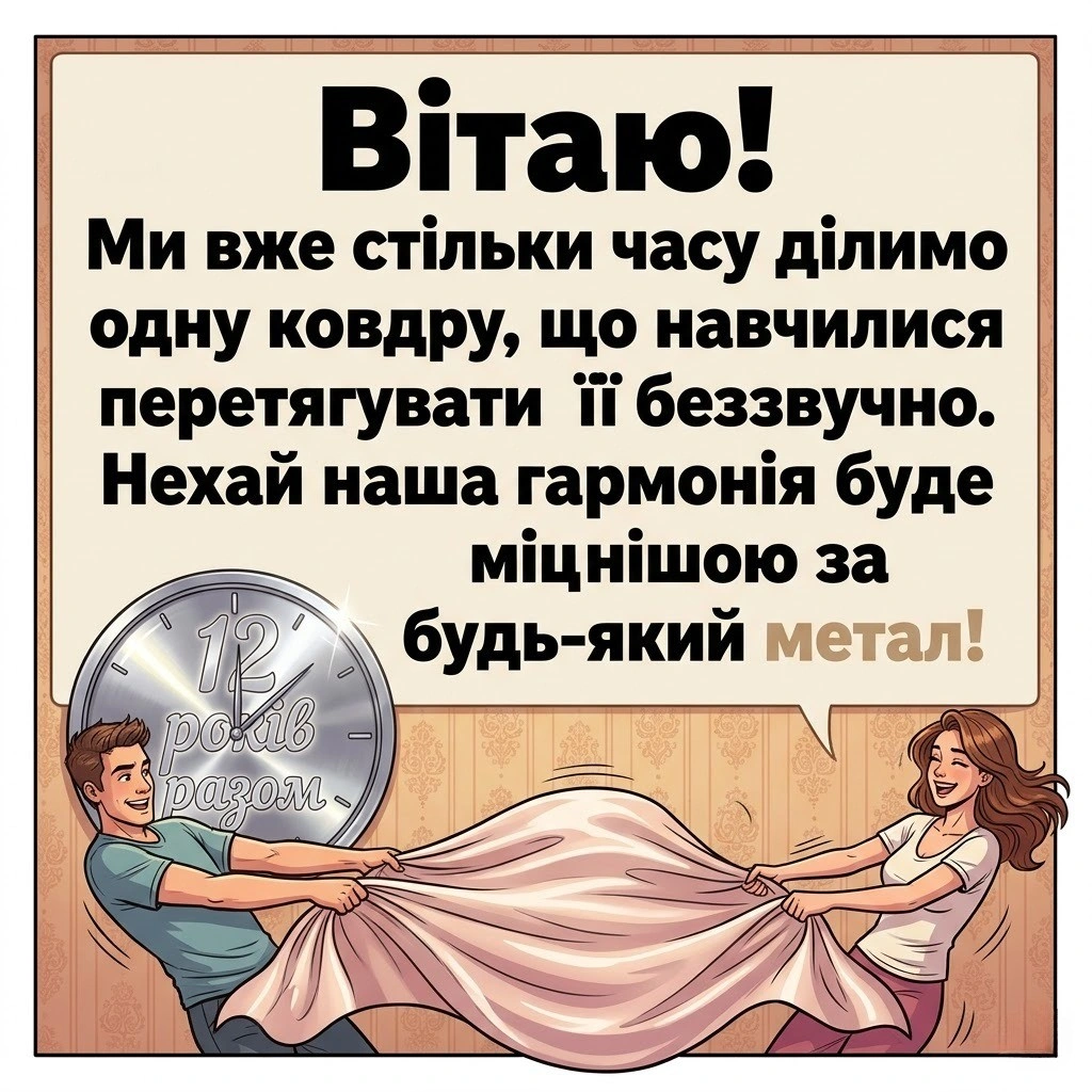 Нікелеве та шовкове весілля: Як красиво привітати з 12-ю річницею