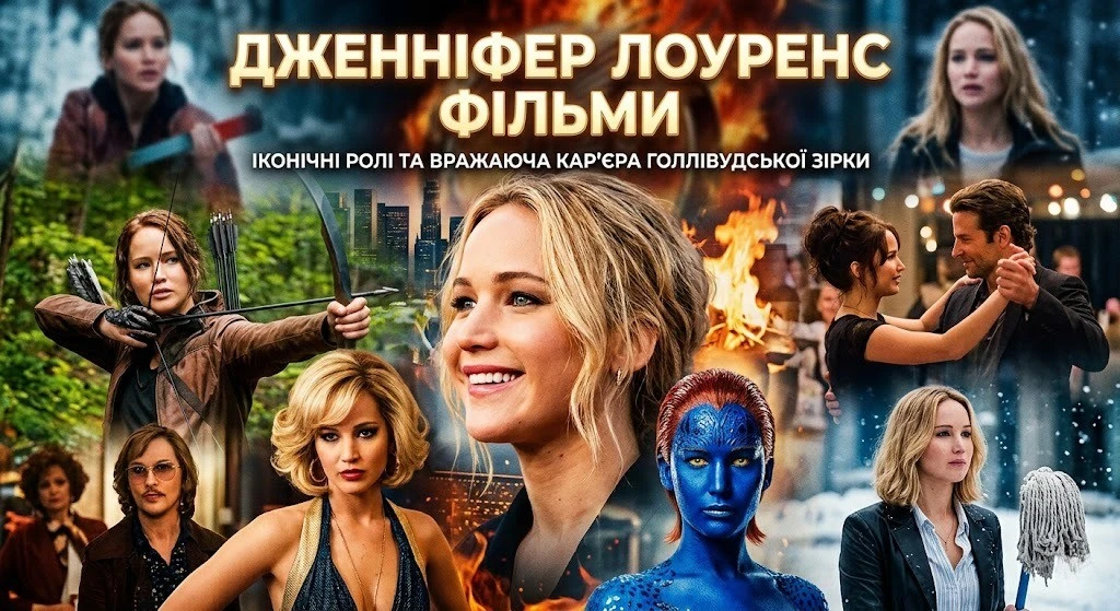 Усі фільми Дженніфер Лоуренс з якими вона підкорила світ