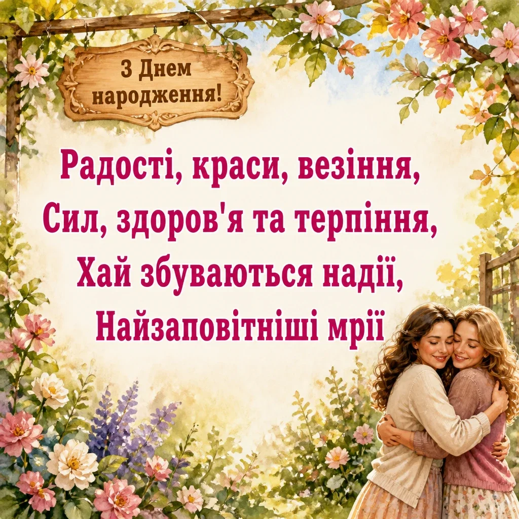 привітання сестри з днем народження привітання сестри з днем народження