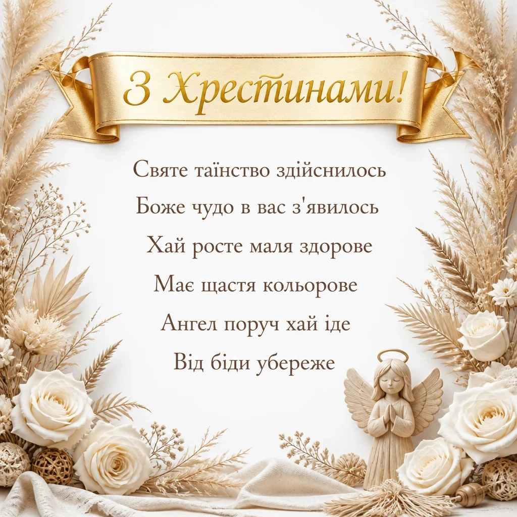 короткі привітання з хрестинами короткі привітання з хрестинами