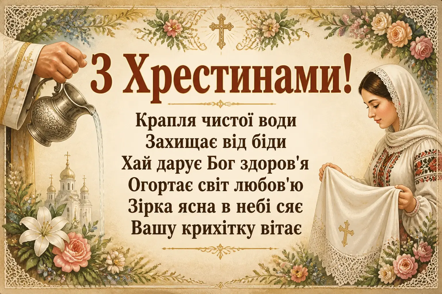 короткі привітання з хрестинами короткі привітання з хрестинами