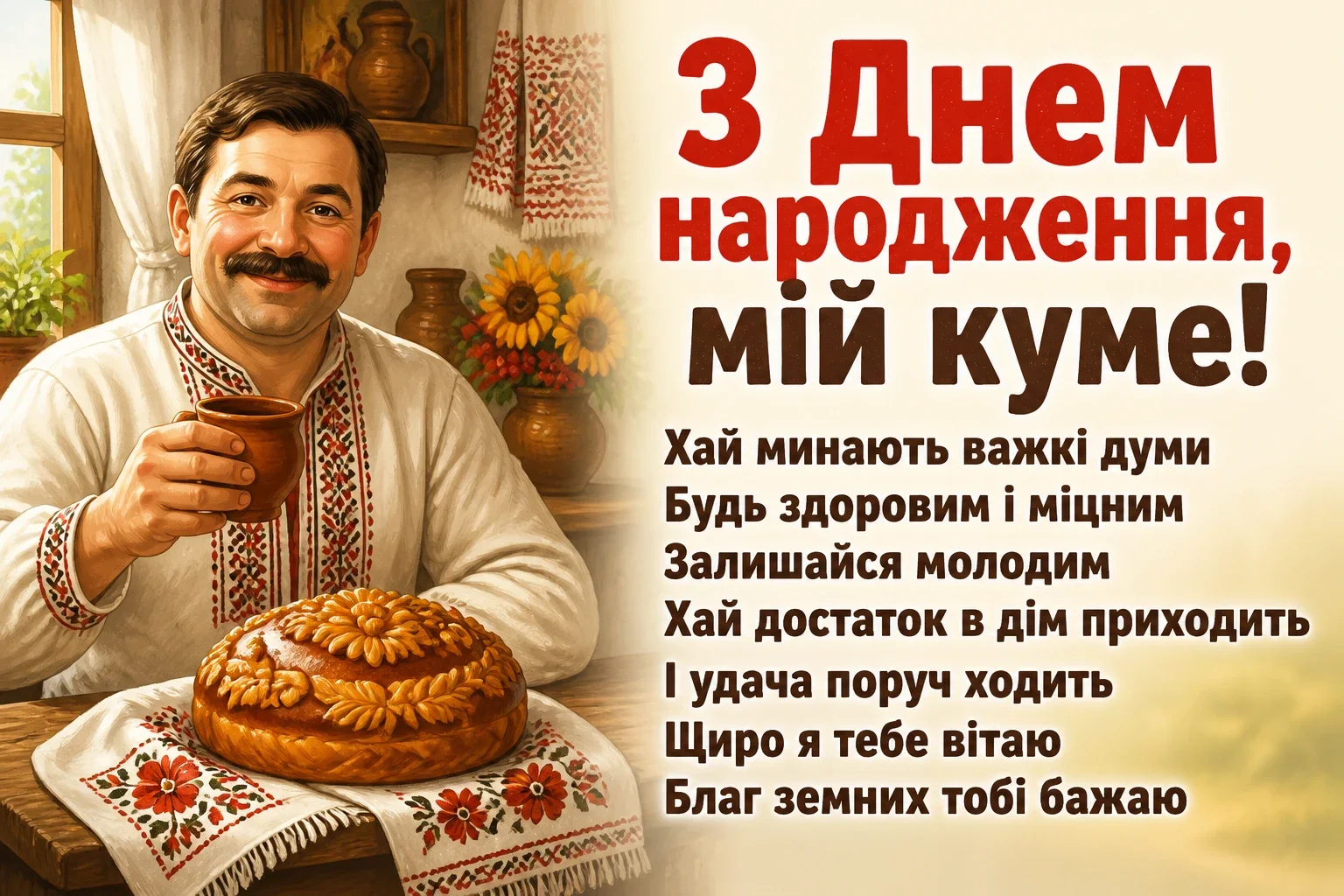 привітання з днем народження кум привітання з днем народження кум