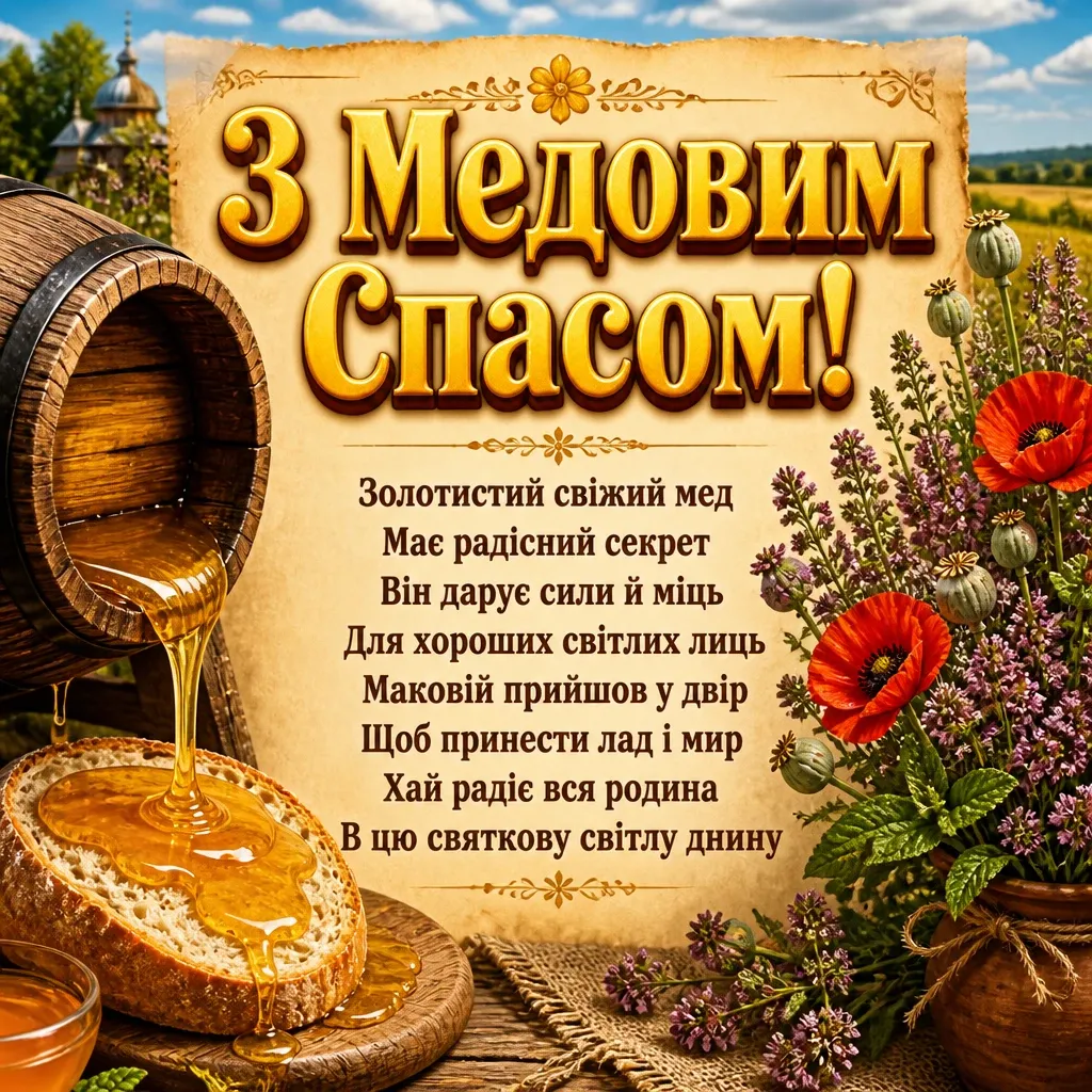 привітання з медовим спасом привітання з медовим спасом