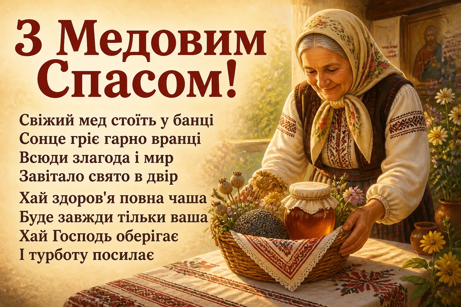 привітання з медовим спасом привітання з медовим спасом