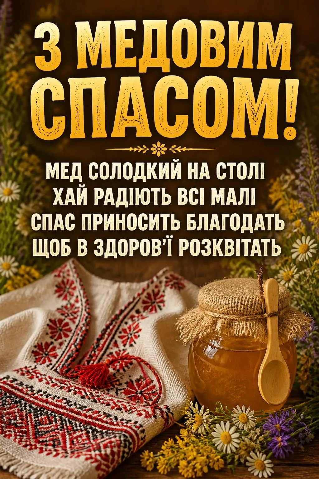 привітання з медовим спасом привітання з медовим спасом