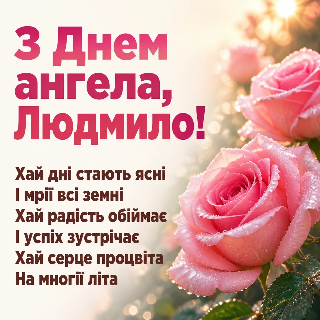 привітання з днем ангела людмили привітання з днем ангела людмили