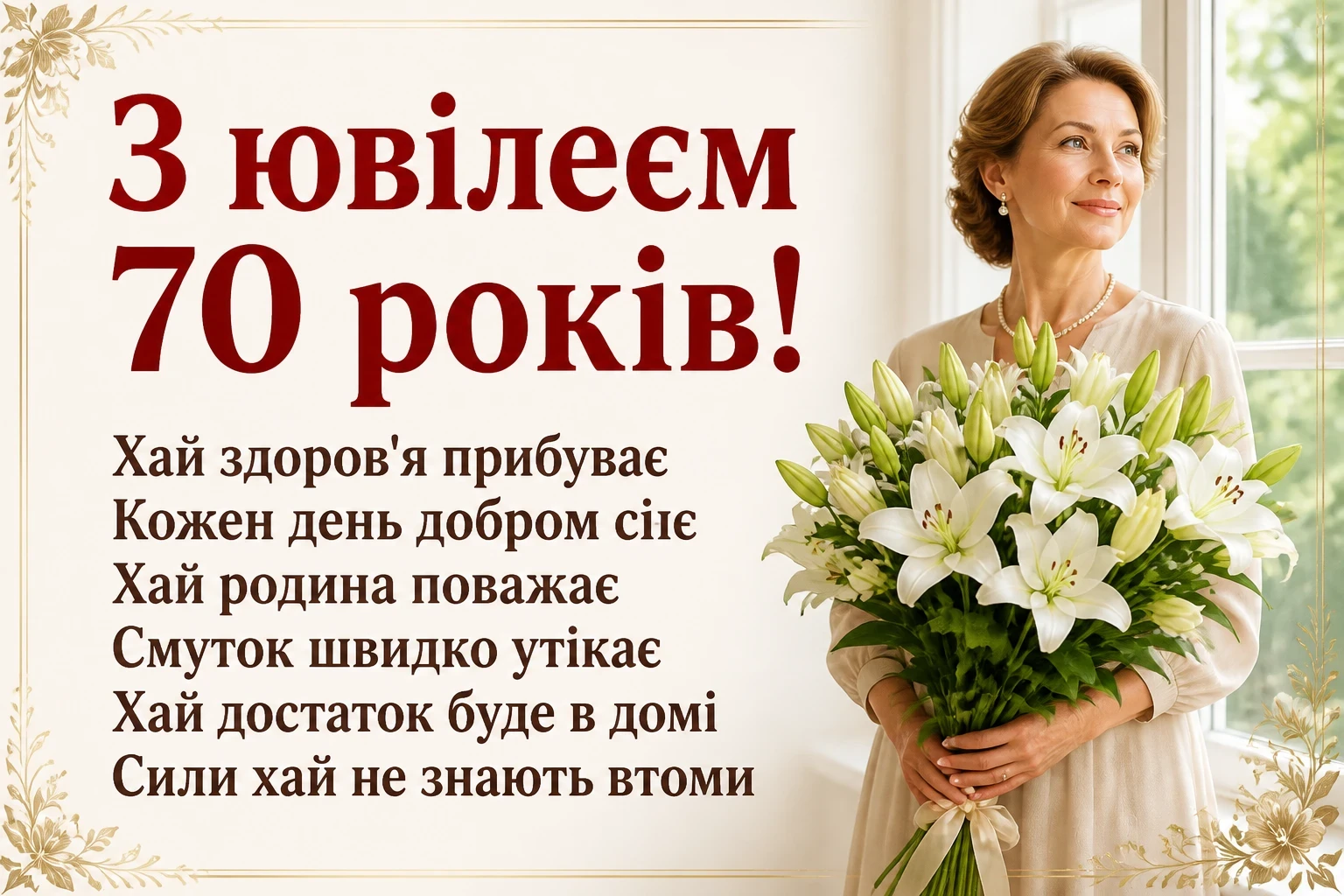 красиві привітання з ювілеєм 70 років жінці красиві привітання з ювілеєм 70 років жінці
