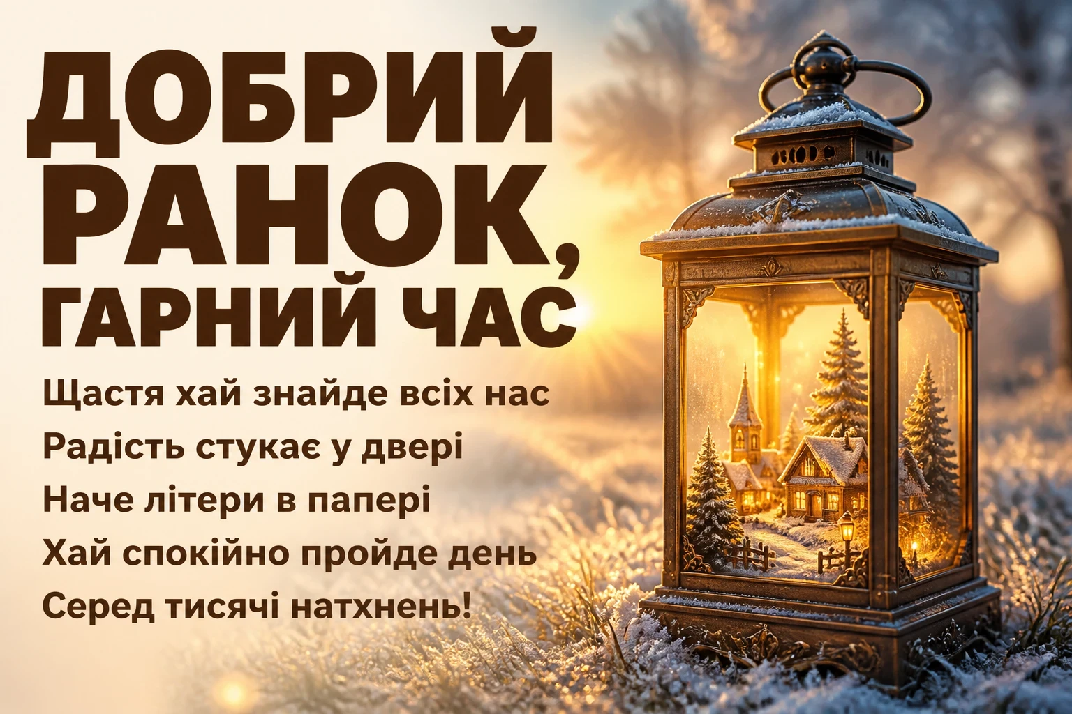 незвичайне ранкове привітання