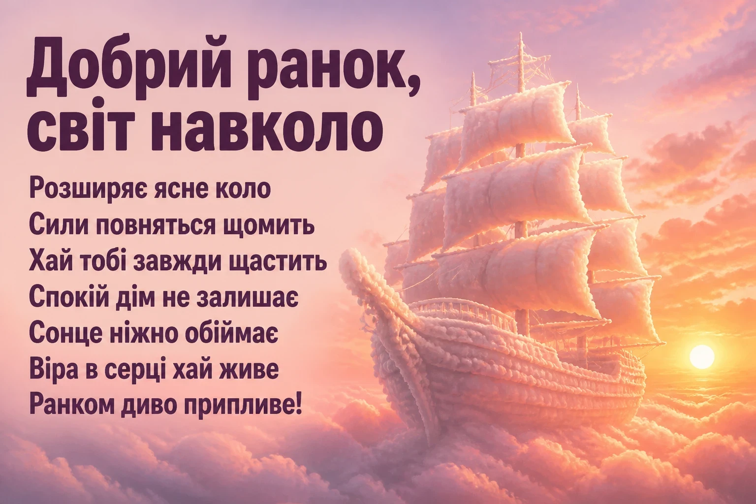 незвичайне ранкове привітання