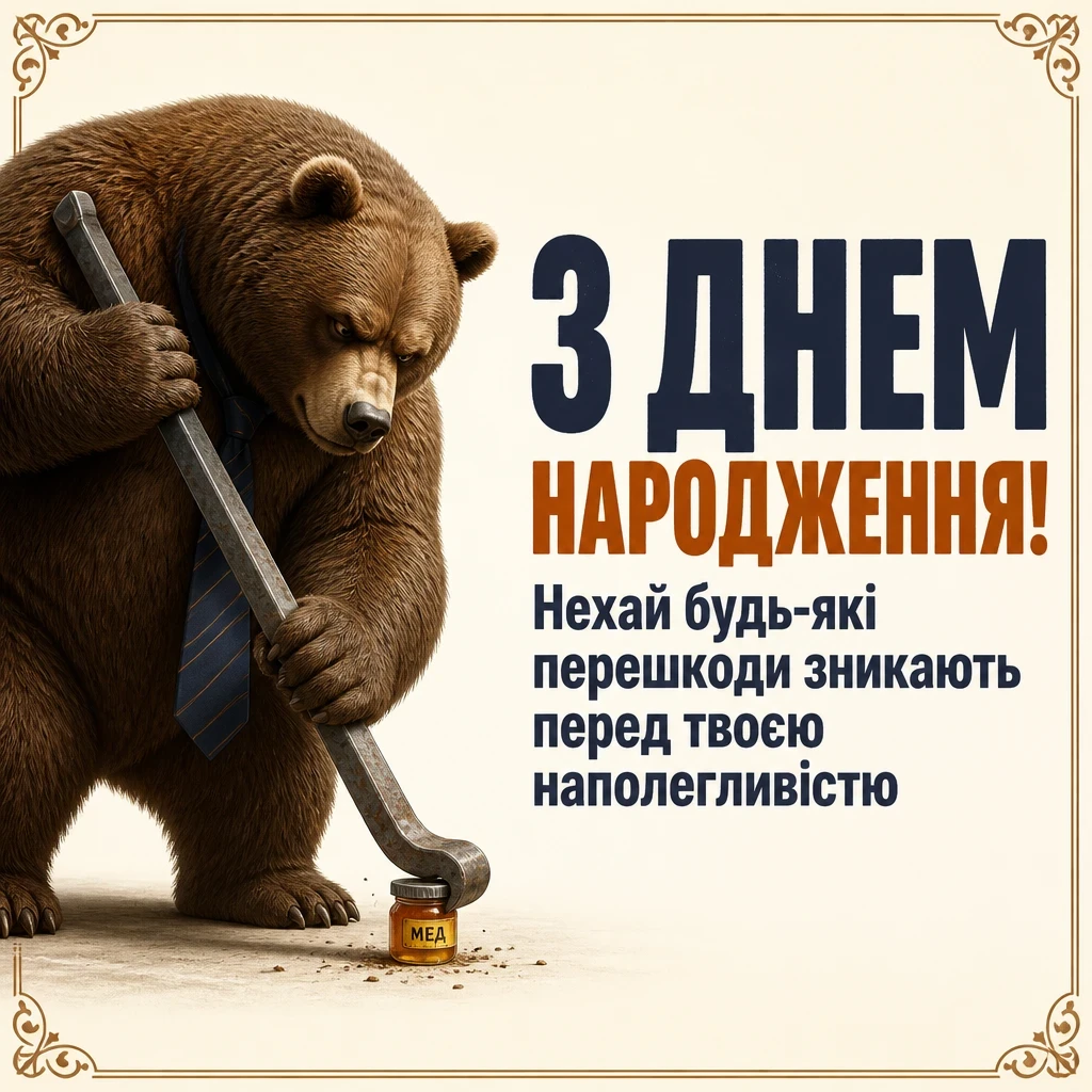 привітання з днем народження мужчині українською мовою