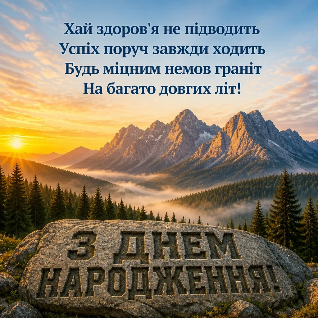 привітання з днем народження мужчині українською мовою
