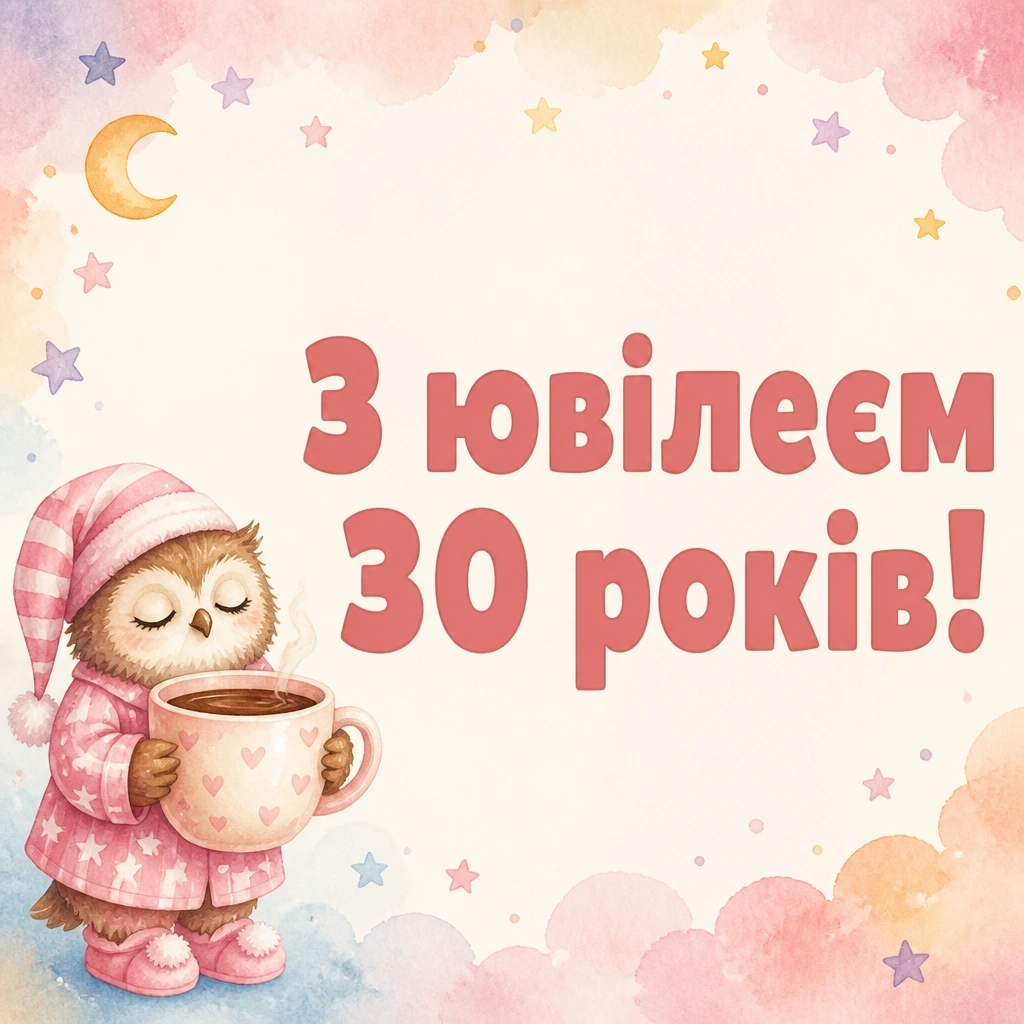 привітання з 30-річчям подрузі прикольні