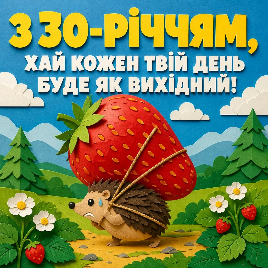 привітання з 30-річчям подрузі прикольні
