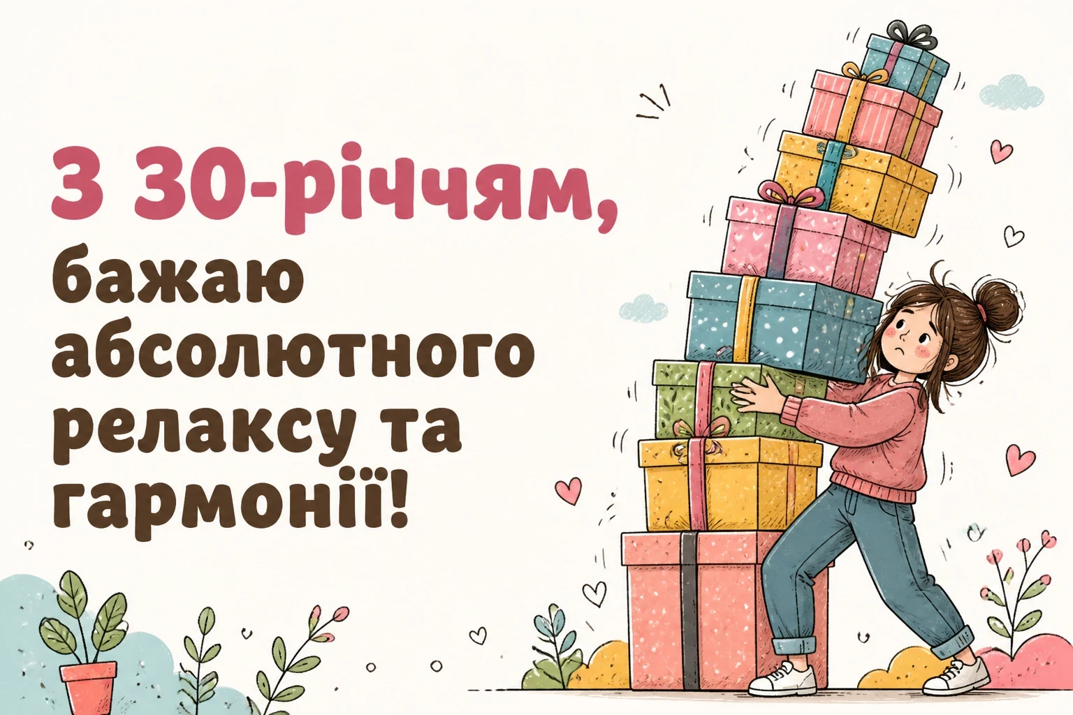 привітання з 30-річчям подрузі прикольні