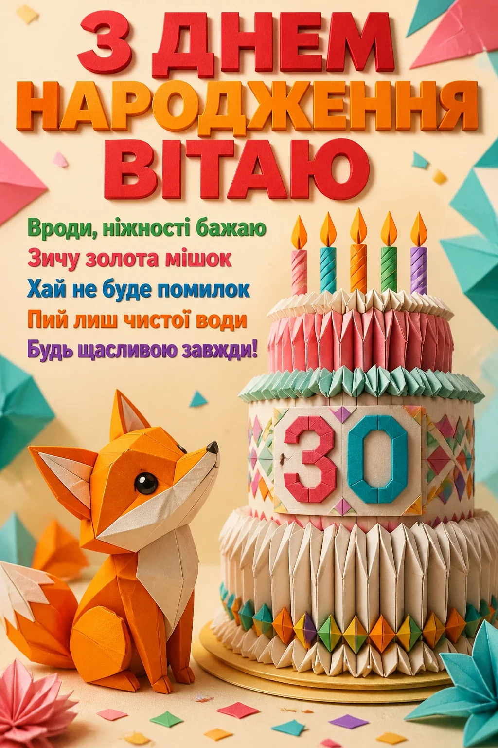 привітання з 30-річчям подрузі прикольні