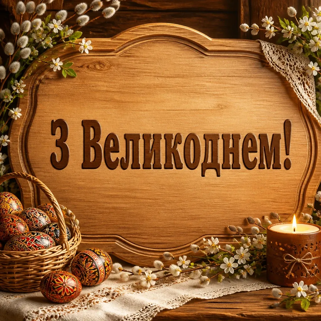 смачної паски привітання