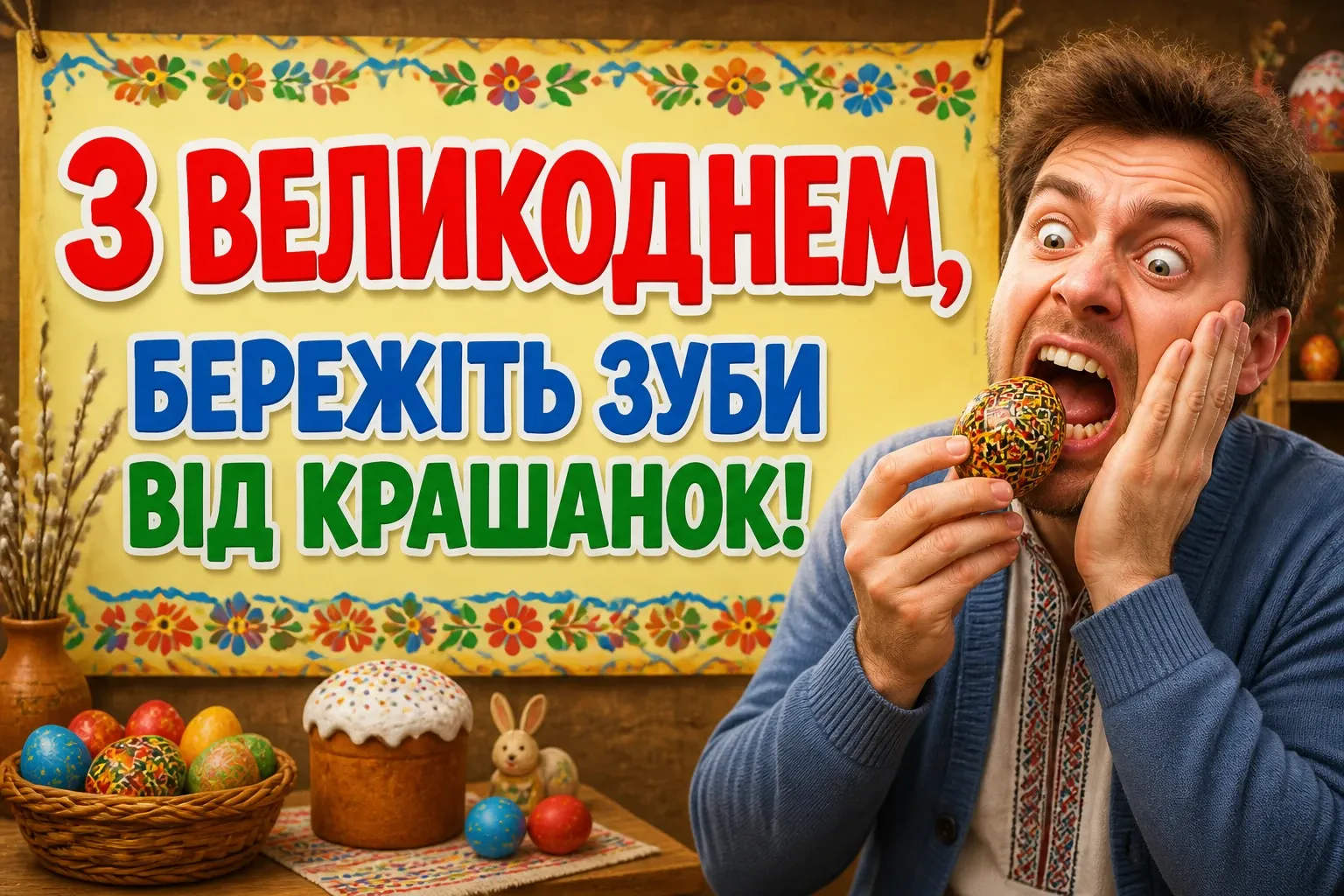 смачної паски привітання